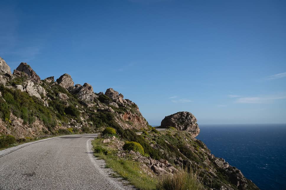 Renting a car in Greece and driving around in Mani Peninsula