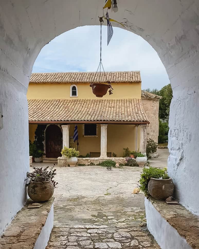 What to do in Zakynthos Anafonitria monastery entrance