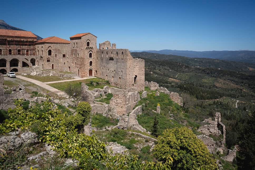 Visit Mystras and go back in time to Byzantine Greece View palace Mystras