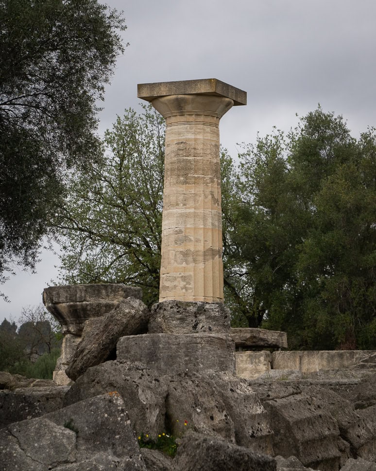 Visit ancient Olympia in Greece: the birthplace of the Olympic Games Column Temple of Zeus Olympia
