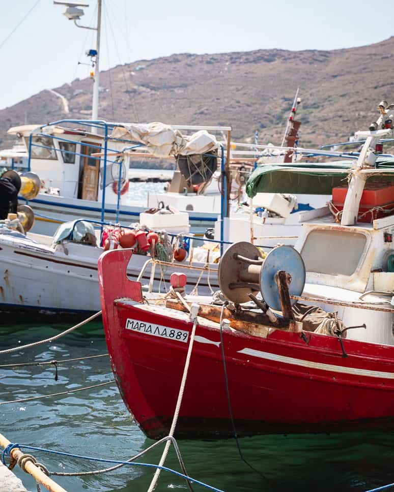 Boat Gavrio Port Andros