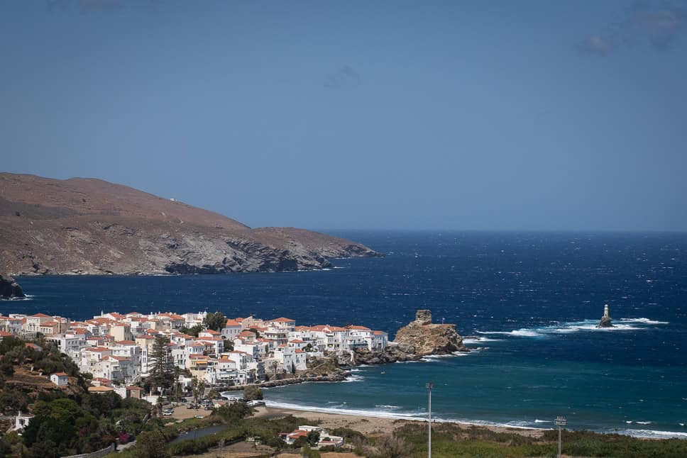 View over Chora in Andros