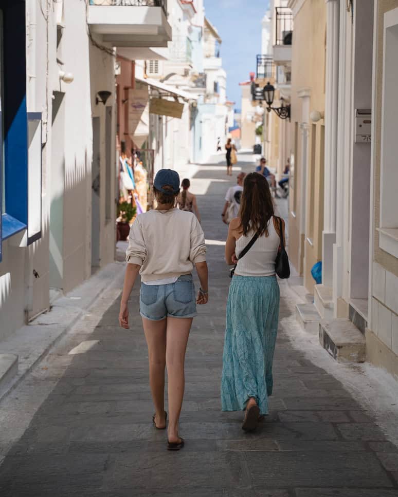 Explore the streets of Chora in Andros
