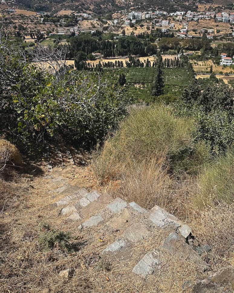 Hiking trails in Andros