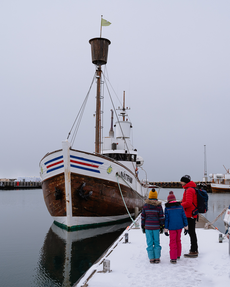 Whale Watching in Iceland: Where and When + Our Top Tips family ready to board a ship for wale watching in iceland