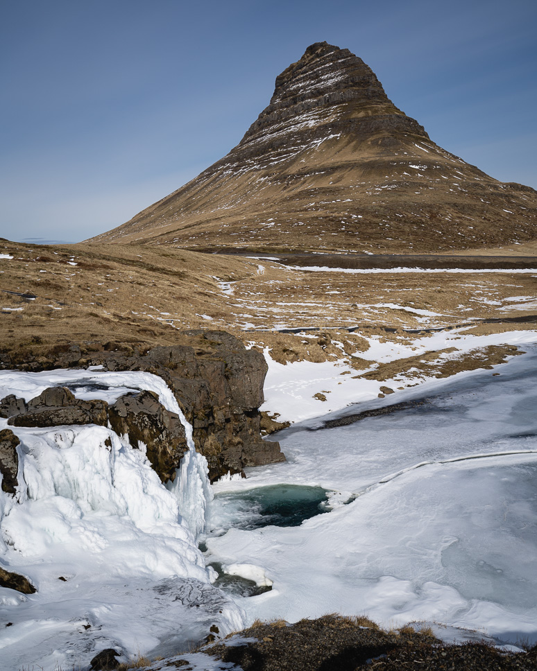 Snaefellsnes Peninsula in Iceland: the best things to do + itinerary Kirkjufell mountain and waterfall in winter in Snaefellsnes peninsula in Iceland