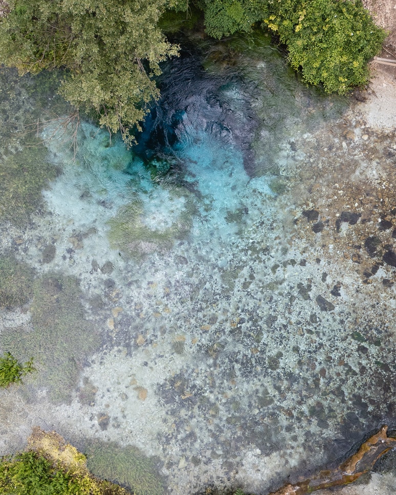 Albania road trip: our ultimate itinerary for 10 days to 3 weeks the blue eye in Albania from above with drone