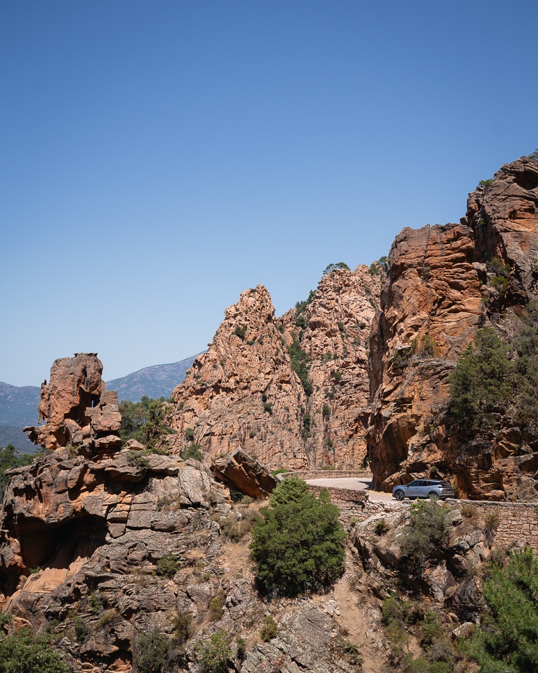 Car rental in Corsica: everything you need to know (+ our own experience driving in Corsica) Calanques de Piana road trip with a rental car in Corsica