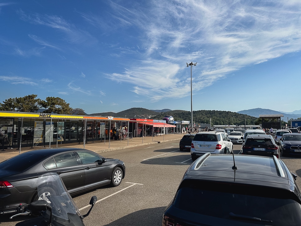 Car rental in Corsica: everything you need to know (+ our own experience driving in Corsica) Rental car offices at Ajaccio airport in Corsica
