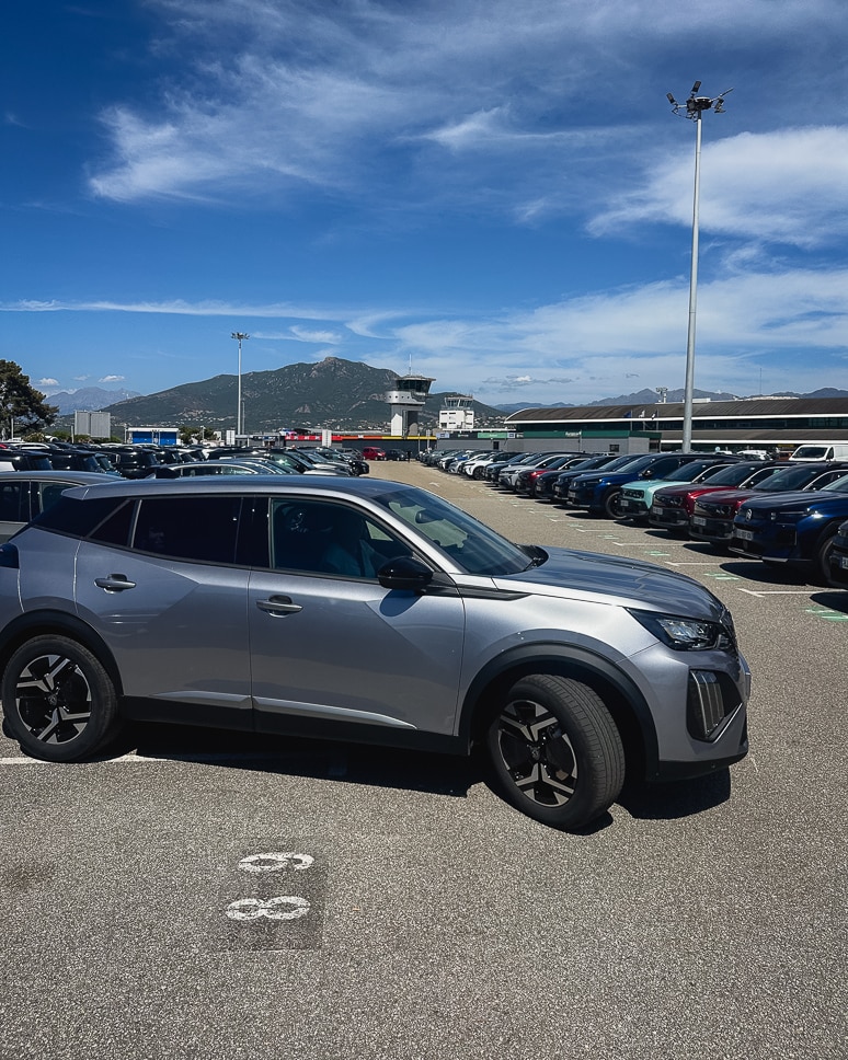 Car rental in Corsica: everything you need to know (+ our own experience driving in Corsica) Departure rental car Ajaccio airport