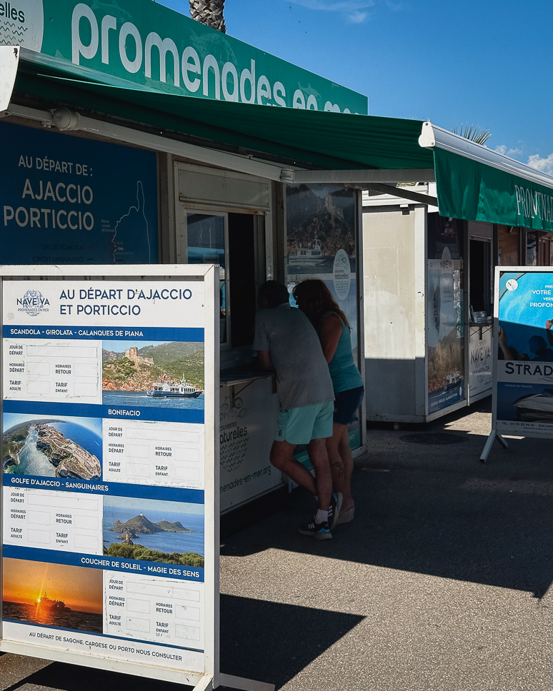 Tickets for boat trips in the port of Ajaccio