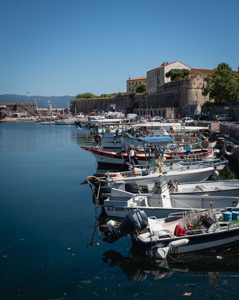 Old harbour in Ajaccio in Corsica